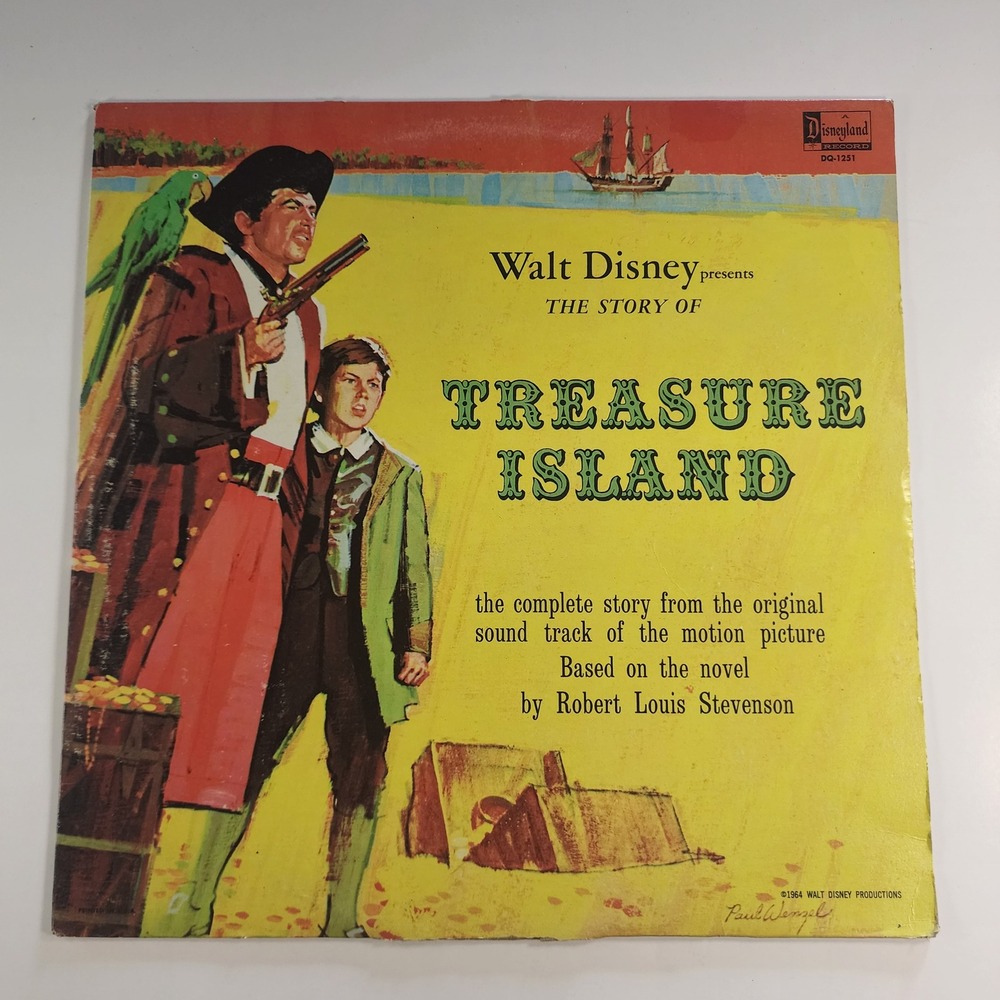Vintage Disney Treasure Island LP DQ-1251 Disneyland Records Story Read Along VG